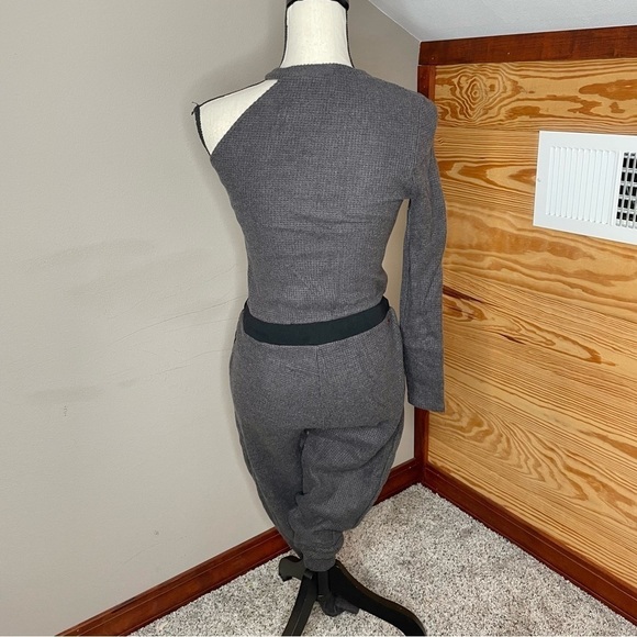 n:philanthropy Baywood Waffle Knit Jumpsuit in Charcoal Grey Extra Small NWT - Picture 4 of 13